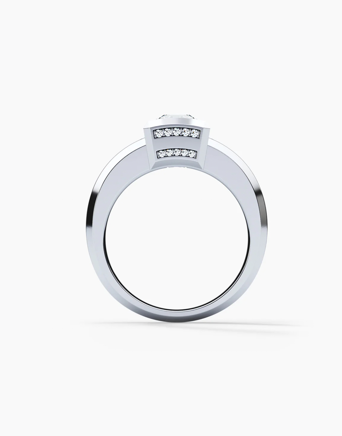Кольцо с бриллиантами(0,90 ct.) из платины 950 пробы