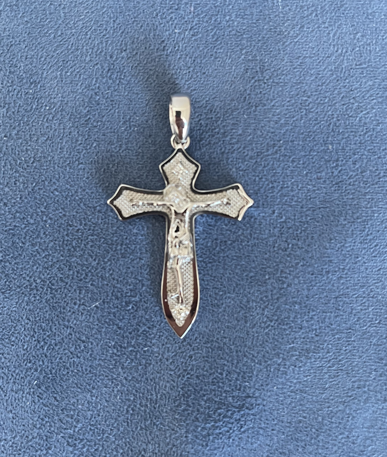 Православный крест из платины 950 пробы с бриллиантами