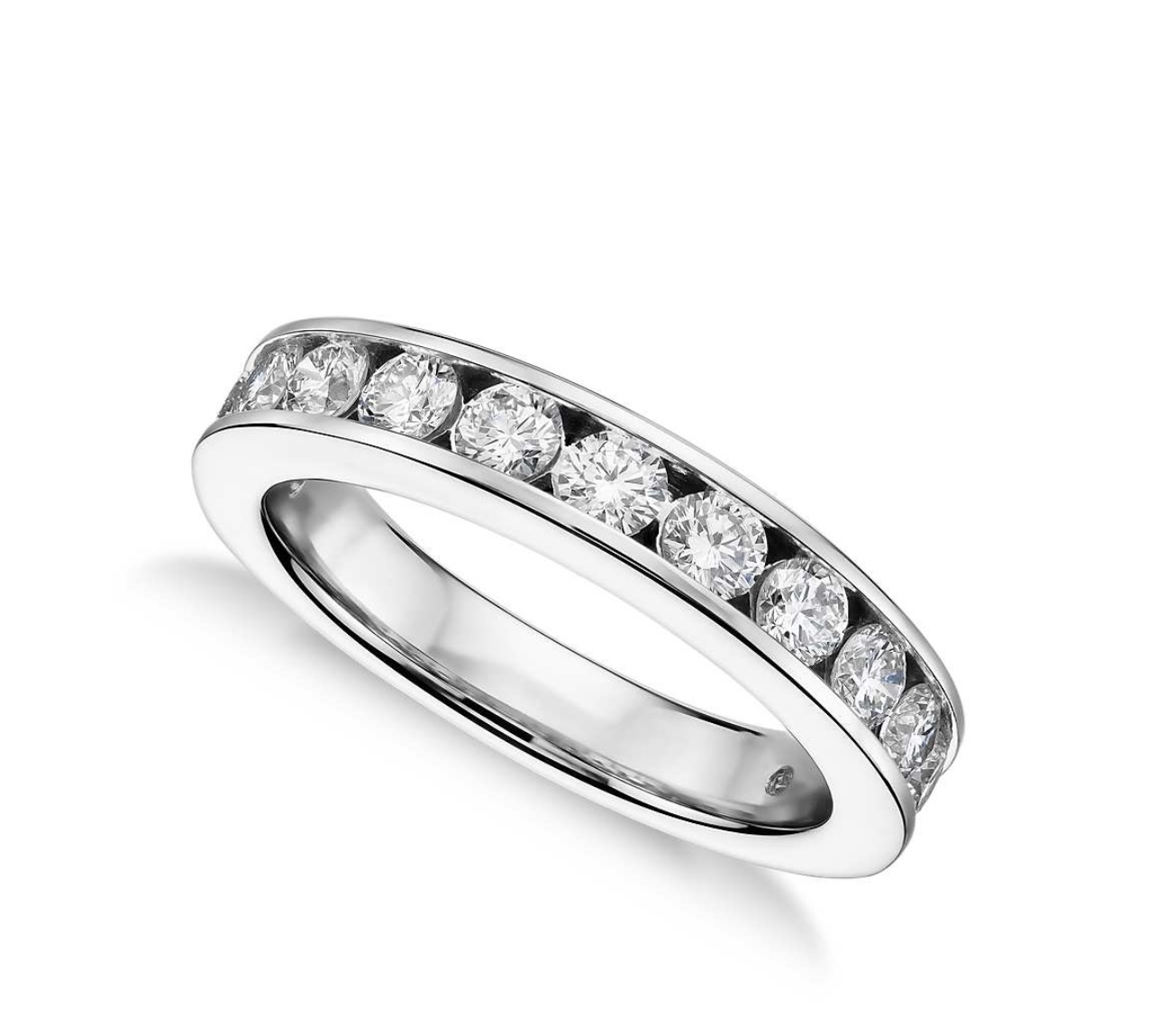Обручальное кольцо с бриллиантами(1,12 ct.) из платины 950 пробы
