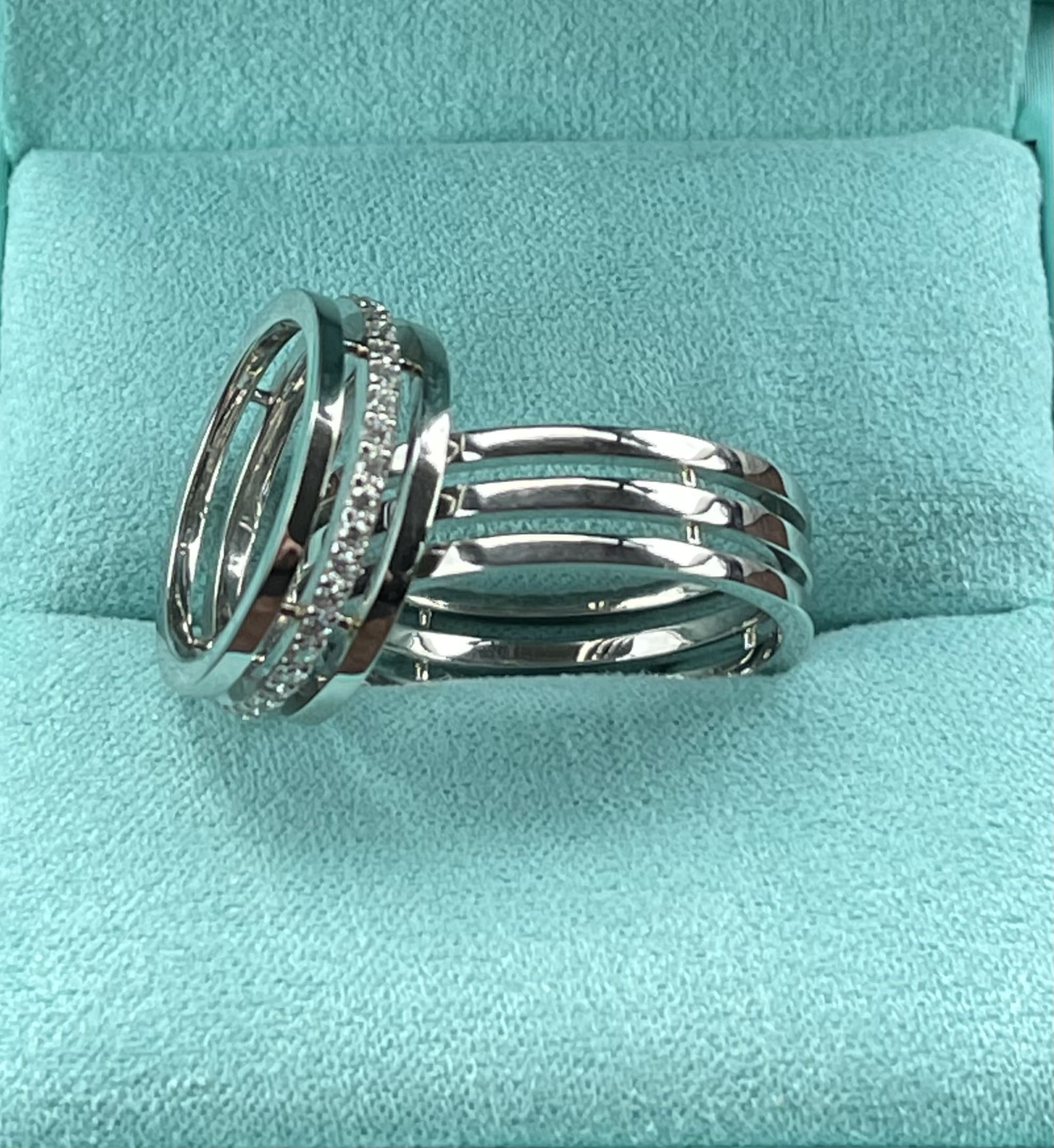 Обручальные кольца с бриллиантами(0,44 ct.) из платины 950 пробы