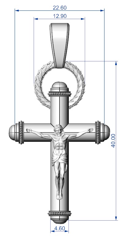 Православный крест с топазами(0,80 ct.) из платины 950 пробы