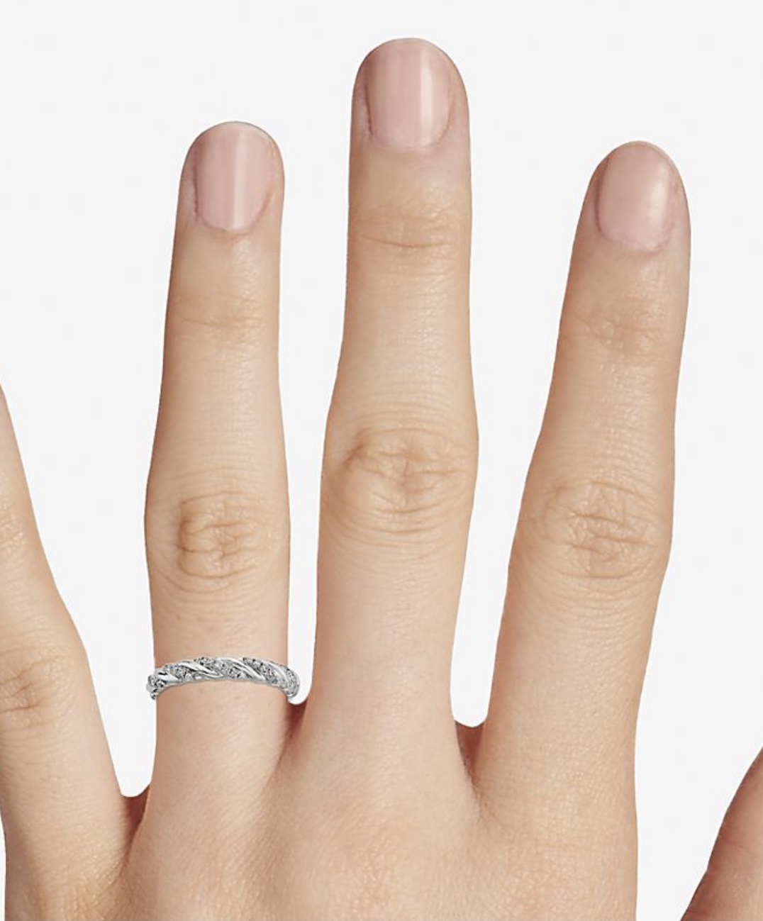 Обручальное кольцо с бриллиантами(0,25 ct.) из платины 950 пробы 