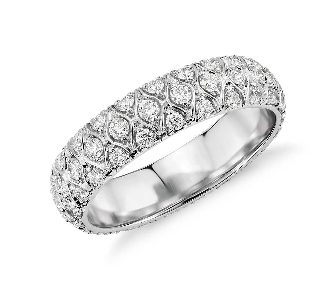 Обручальное кольцо платина с бриллиантами