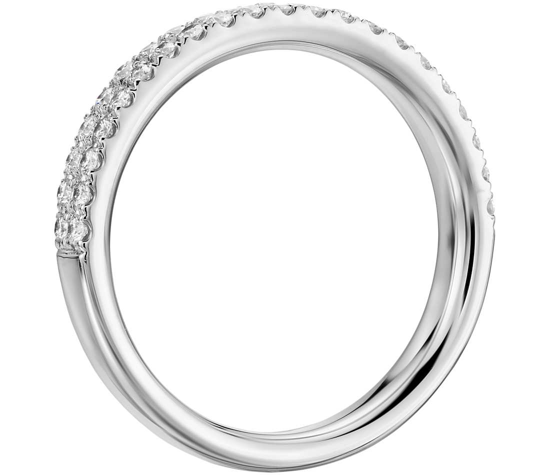 Обручальное кольцо с бриллиантами(0,34 ct.) из платины 